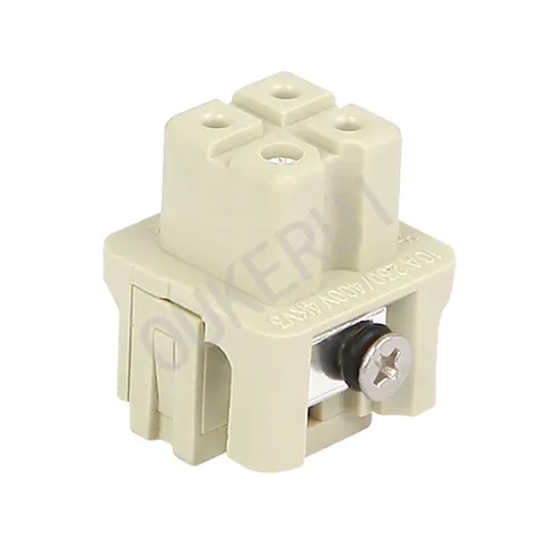 3 pinos 10A 230/400V conector fêmea de inserção pesada