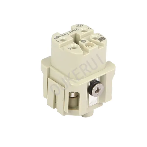 4 pinos 10A 230/400V conector fêmea de inserção pesada